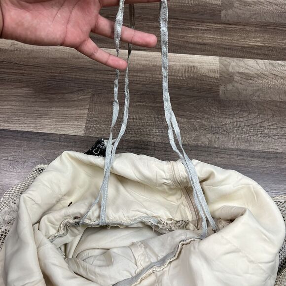 VTG 60’s Lilli Diamond Lace Off The Shoulder Boho Balloon Sleeves Dress Sz M? - Picture 8 of 9